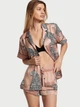 Пижама Victoria's Secret Satin Short Pajama Set Evening Blush Leopards размер XS - изображение 1
