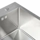 Кухонна мийка Platinum Handmade з нержавіючої сталі 3 мм, 50x50 см, Квадратна (000032259) - зображення 3