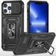 Ударопрочный чехол Epik Camshield Army Ring для Apple iPhone 12 Pro / 12 (6.1") Черный / Black - изображение 1