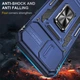 Чехол противоударный Epik Defender Cam Ring Case для Apple iPhone 12 Pro / 12 (6.1") Синий / Navy - изображение 2