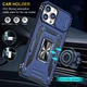 Чехол противоударный Epik Defender Cam Ring Case для Apple iPhone 12 Pro / 12 (6.1") Синий / Navy - изображение 6