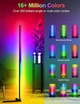 Підлогова RGB лампа кутова , LED торшер 1,5 м нічник RGB-підсвітка два типи керування з телефону та сенсорний пульт - зображення 2
