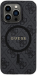 Панель Guess 4G Collection Leather Metal Logo MagSafe для Apple iPhone 14 Pro Black (3666339226305) - зображення 1