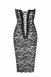 Сукня Noir Handmade F301 Catalyst, 3XL, black, міді, мереживо, відкриті плечі, шнурівка на спині - зображення 6