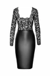 Сукня Noir Handmade F295 Euphoria, L, black, мереживо, глибоке декольте, спідниця міді під латекс - изображение 4