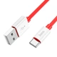 Кабель HOCO Type-C Magic silicone charging data cable X87 1 метр червоний - зображення 1