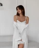 Комплект женский шелковый халат и ночная рубашка Valerie L-XL белый - изображение 2