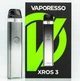 Vaporesso XROS 3 Pod Kit 1000 mAh Icy Silver POD система многоразовая - изображение 2
