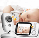 Электронная видеоняня Baby Monitor VB603 с датчиком звука, 2-го поколения / радионяня с портативным дисплеем и измерением температуры Белый - изображение 15