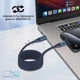 Кабель Promate Springy USB-C to USB-C 60W Power Delivery 1.2 м Blue (springy.blue) - изображение 3