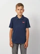 Детское поло для мальчика Levi's LVB Back Neck Tape Polo 9EA893-U2E-LQ 134-140 см Синий (3666643006082) - изображение 1