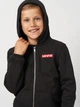 Подростковая толстовка с капюшоном для мальчика Levi's LVN Boxtab Full Zip Hoodie 9EJ762-K84-LR 146-152 см Черная (3666643020989) - изображение 4