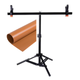 Комплект Держатель фона + Коричневый ПВХ Фон 68×130 см Prolight - изображение 1