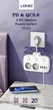 Мережевий подовжувач фільтр LDNIO SE2435 |2500W, 0.01м, 2 розетки, 3USB/1Type-C, 10A/20W, PD/QC| White - зображення 2