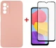 Комплект чехол для смартфона + стекло DENGOS для Samsung Galaxy M13 Pink (DG-KM-72) - изображение 1