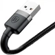 Кабель Baseus Cafule Lightning (CALKLF-AG1) Grey/Black 0.5m - изображение 3