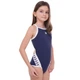 Купальник для плавания слитный детский ARENA TEAM STRIPE KIDS AR001331-701 6-7 лет (116-122 см) синий - изображение 1