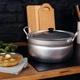 Кастрюля сферическая матовая алюминиевая с крышкой и двумя металлическими ручками 3.4 л Interos - изображение 1