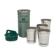 Набор Stanley Adventure Combo Hammertone Green фляга та 4 рюмки - изображение 1