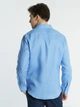 Льняна сорочка чоловіча блакитна Arber LINEN SHIRT 1.1 41 зріст 4 блакитний (M05.10.25.321) - зображення 4