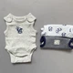 Боді George набір 3 шт tiny baby (ранній малюк) вага 1,5 кг 46 см сірий, синій, білий - зображення 1