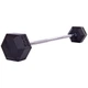 Штанга фіксована пряма гумова Rubber Hexagon Barbell 40кг Record (гриф l-95см) (TA-6230-40) - изображение 1