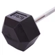 Штанга фіксована пряма гумова Rubber Hexagon Barbell 40кг Record (гриф l-95см) (TA-6230-40) - изображение 3