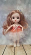 Шарнирная кукла BJD "красное платье" 16см (К312) - изображение 4