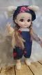 Шарнирная кукла BJD "Ушки" с двумя косами 16см (К124) - изображение 1