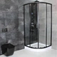 Комплект: Душова кабіна DUSEL EF182 Black matt 900*900, скло прозоре+ Душова система зі змішувачем DUSEL LACIO Black - зображення 5