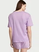 Пижама (футболка + шорты) Victoria's Secret Cotton Short Tee-Jama Set M фиолетовая - изображение 2