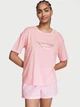 Піжама (футболка + шорти) Victoria's Secret Cotton Short M рожева - зображення 2