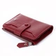 Женский кожаный кошелек Classik DR. BOND WN-23-17 wine-red - изображение 6