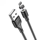 Кабель HOCO Lightning магнітний Sereno magnetic charging cable X52 1m 2,4A Black - зображення 4