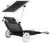 Шезлонг лежак Outtec Sun з дашком чорний - зображення 2