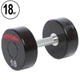 Гантель цельная профессиональная LIFE FITNESS (1шт) Pro 18кг (полиуретановое покрытие, вес 18кг) (SC-80081-18) - изображение 1