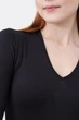 Боді лонгслів жіночій безшовний в рубчик Giulia BODY LONG SLEEVE RIB Чорний S-M - зображення 2