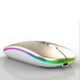 Перезаряжаемая беспроводная компьютерная мышь с 2.4G / Bluetooth и подсветкой, золотой "P" (76936275) - изображение 3