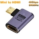 Переходник угловой LED Mini HDMI - HDMI (M/F) 8К HDMI 2.1 48Gbps (C8K-02) (48665) - изображение 2