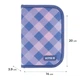 Пенал Kite 1 відділення з 2 відворотами Purple Chequer K24-622-3 - зображення 2