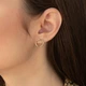 Золотые серьги "Круговорот" (1.25 см) с06694 Онікс - изображение 2