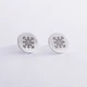 Серебряные серьги - пусеты "Вышиванка" 122513в Онікс - изображение 1