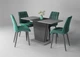 Стол обеденный раскладной Cosmo Grey 110(145)x68 см Графит / Серый Камень Intarsio - изображение 3