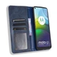 Чехол-книжка Deexe Retro Style для Motorola Moto G9 Power - Blue - изображение 5