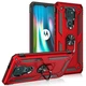 Противоударный чехол с подставкой Deexe Armor Case для Motorola Moto G9 Play / Moto E7 Plus - Red - изображение 2