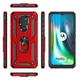 Противоударный чехол с подставкой Deexe Armor Case для Motorola Moto G9 Play / Moto E7 Plus - Red - изображение 3