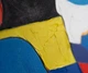 Картина ручної роботи в стилі абстракції, акриловими фарбами на полотні, «Танок фарб та форм», 140×70 см (PSF088C) - изображение 2