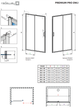 Душові двері RADAWAY Premium Pro Black DWJ 160 см скло прозоре 1014160-54-01R - зображення 2