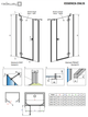 Душові двері RADAWAY Essenza Black DWJS 110 см 1385030-54-01L+1384090-01-01 - зображення 2