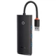 Хаб Baseus USB to 4*USB3.0 25см Hub Lite Series WKQX030001 Black (WKQX030001) - изображение 1